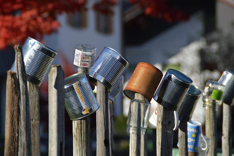 Recycled Tin Can Planters